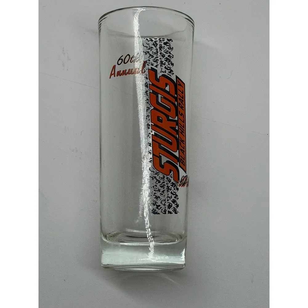 Vintage Sturgis Black Hills Rally 60th Annual 2000 Tall Shot Glass Shooter Clear